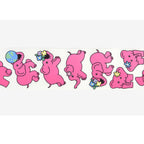 アニマル ロールステッカー Pink Elephant