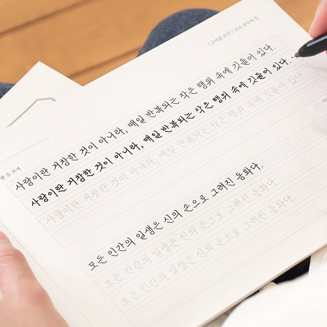 〈韓国語〉きれいな文字練習ノート 교보문고手書き大会受賞作