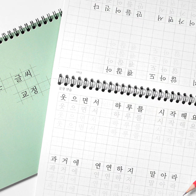 〈韓国語〉ハングルを正しく書く練習ノート ミントグリーン