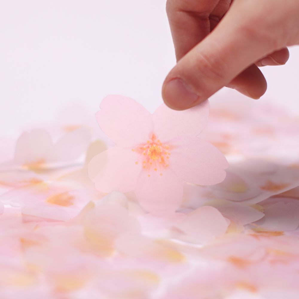 付箋＿透明桜(White,M)
