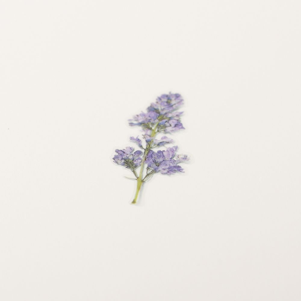 押し花ステッカー＿ライラック