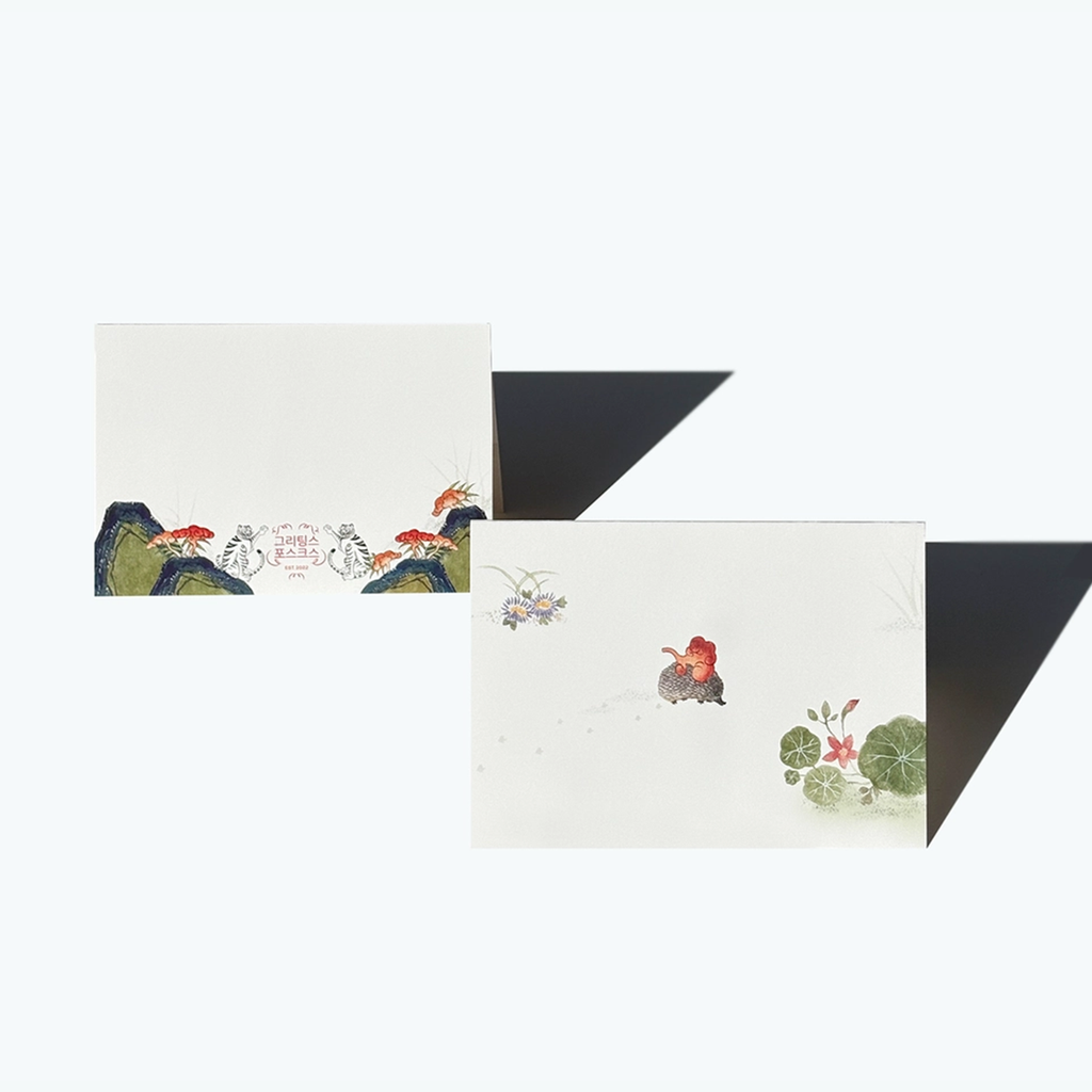 <GREETINGS FOLKs> よいしょ ハリネズミと霊芝 - いつまでも健やかで 豊かでありますように